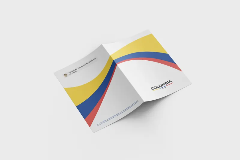 The closed presentation folder