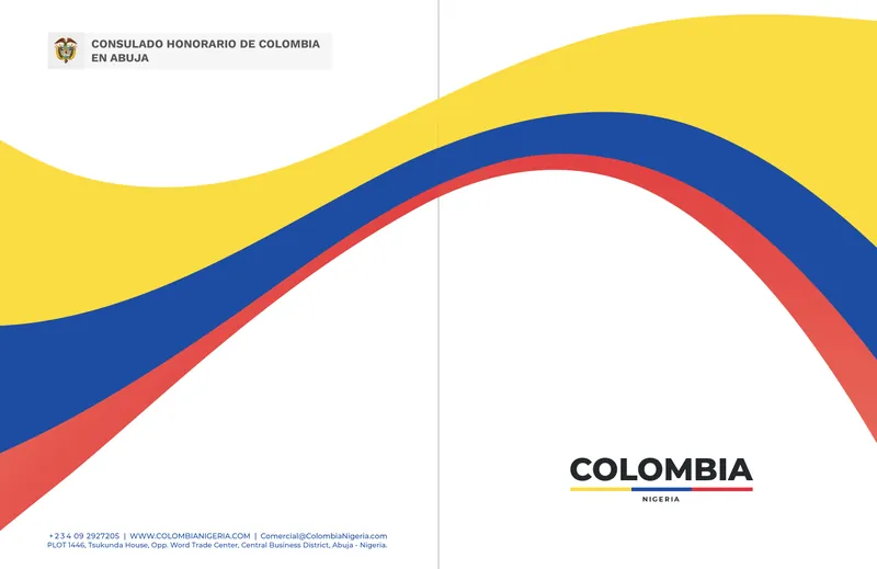 A presentation folder for the Consulate of Colombia in Nigeria