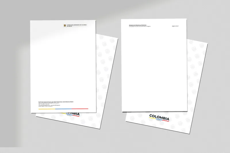 The consulate letterhead