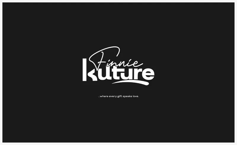 Brand design: Finnie Kulture logo on dark