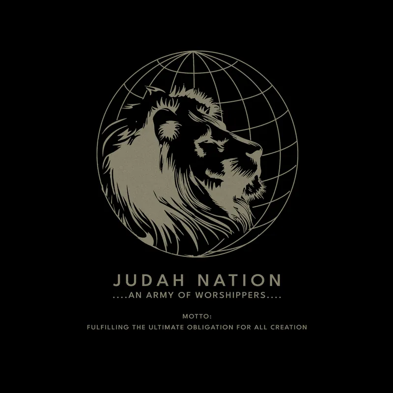 Judah Nation logo: a lion's head over a globe