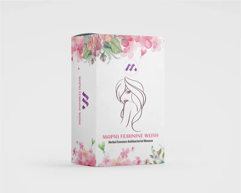 Mapia feminine wash box with floral artwork