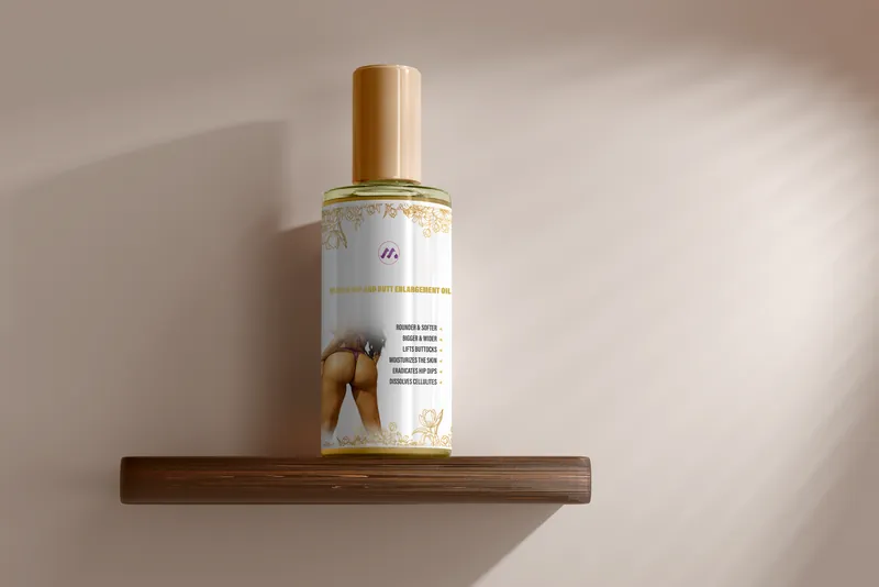 A small serum bottle on a shelf