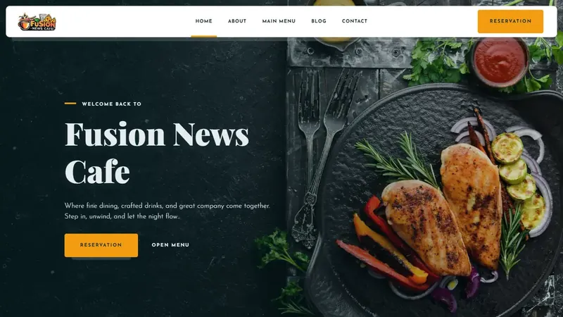 The Fusion News Café website